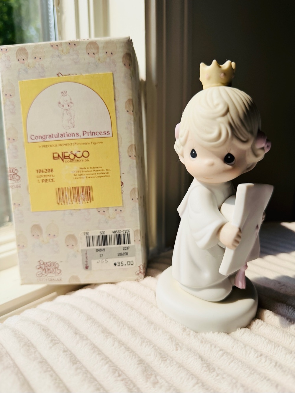 1986 Precious Moments Porcelain Princess Figurine Like New w/ Original Box 💝